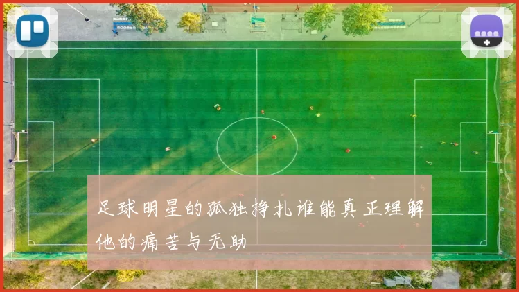 足球明星的孤独挣扎谁能真正理解他的痛苦与无助